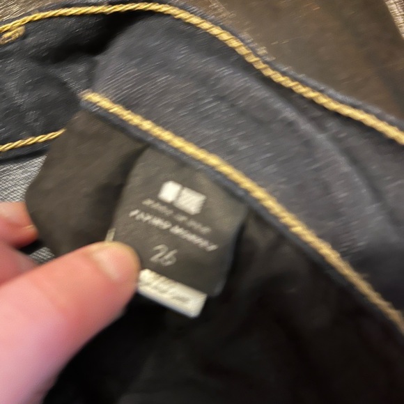 Hardly worn. Low rise Flying Monkey Dark Indigo Flare Jeans - Picture 6 of 6